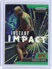 2021 Panini Prizm UFC Derrick Lewis Instant Impact Green Prizm Card #23