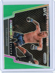 2021 Panini Prizm UFC Tj Dillashaw Knockout Artists Green Prizm Card #6