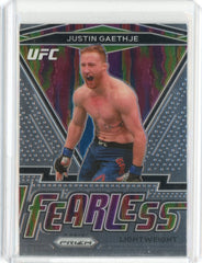 2021 Panini Prizm UFC Justin Gaethje Fearless Card #7