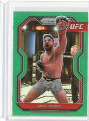 2021 Panini Prizm UFC Mike Perry Green Prizm Card #19