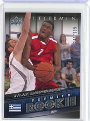 2014-15 Upper Deck Lettermen Basketbal Thanasis Antetokounmpo Premier Rookie Card #64 /999