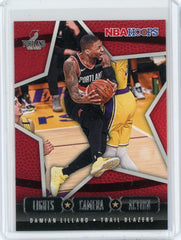 2020-21 Panini NBA Hoops Basketball Damian Lillard Lights Camera Action Card #17