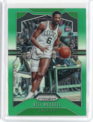 2019-20 Panini Prizm Basketball Bill Russell Green Prizm Card #21