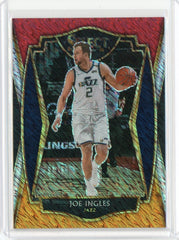 2020-21 Panini Select Basketball Joe Inglis Premier Level Red White Orange Shimmer Prizm Card #131