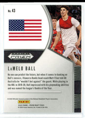 2020-21 Prizm Draft Picks Lamelo Ball RC Card #43