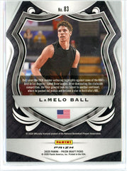 2020-21 Prizm Draft Picks Lamelo Ball Red White Blue Crusade RC Card #83