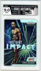 2021 Panini Prizm UFC Israel Adesanya Instant Impact Silver Prizm #11 HGA 9.0 MINT