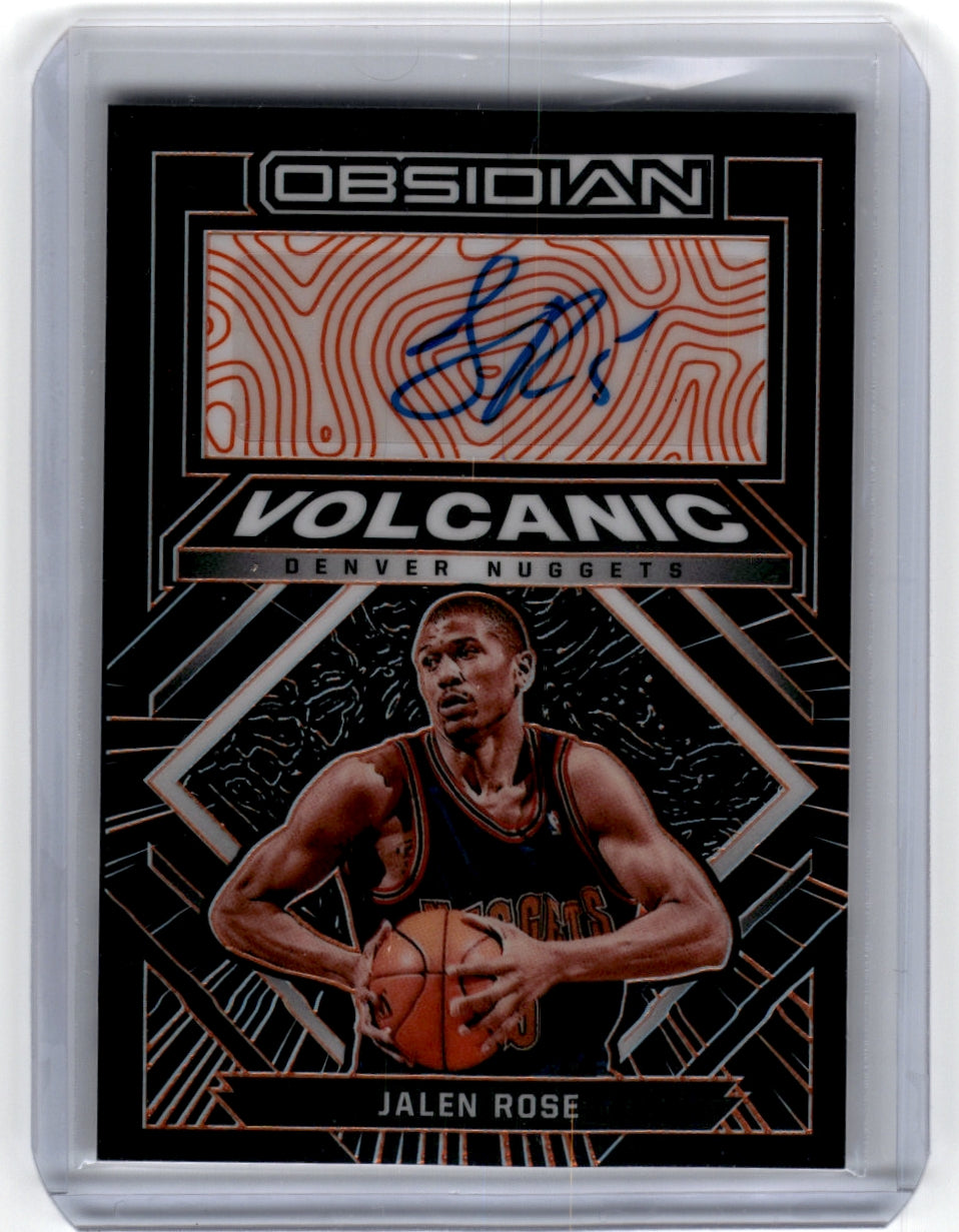 2021 Panini Obsidian Volcanic /35 #VS-JLR Jalen Rose Obsidian Electric Etch Red