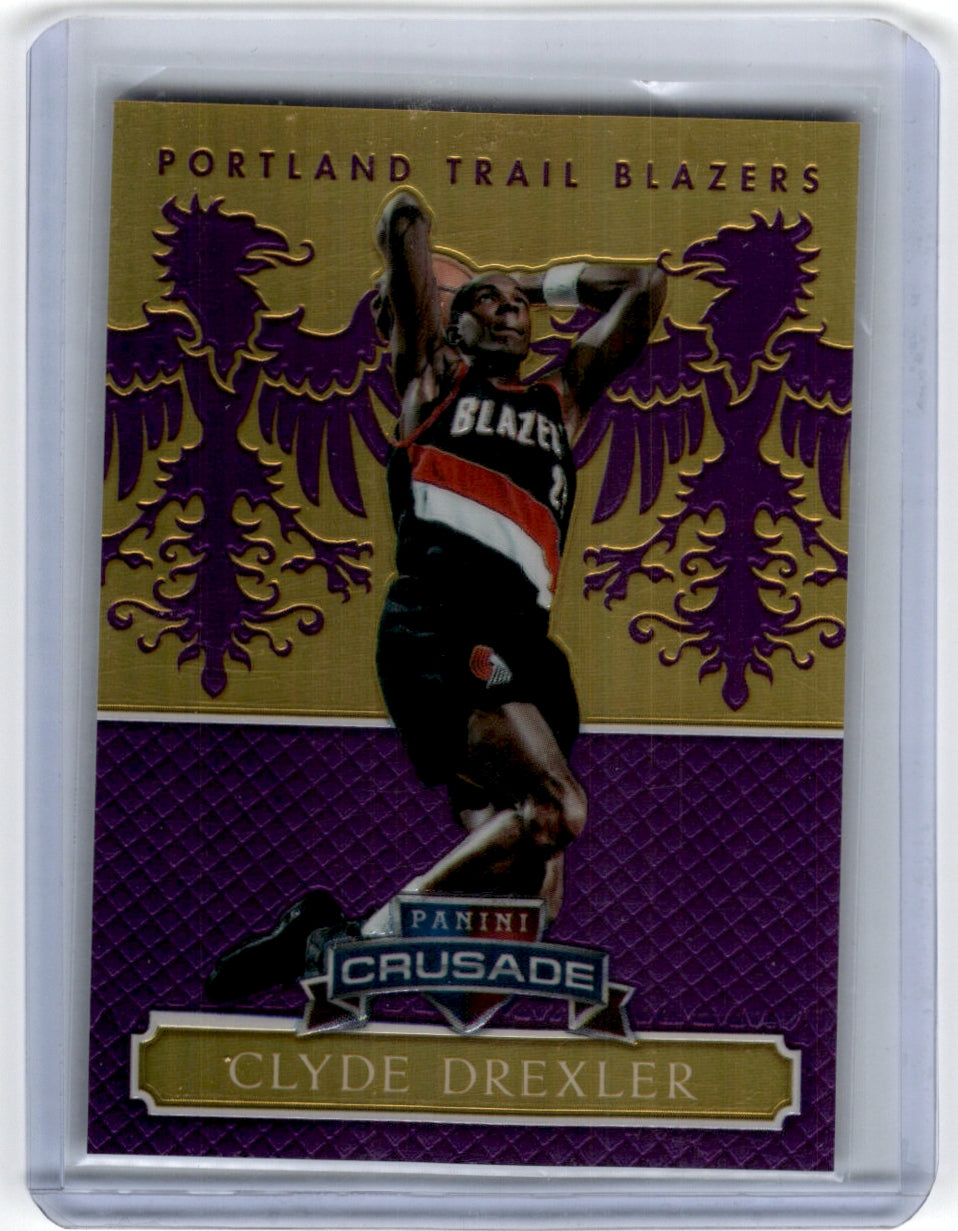 2014 Panini Excalibur /75 #147 Clyde Drexler Crusade Orange