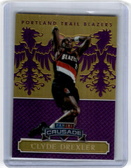 2014 Panini Excalibur /75 #147 Clyde Drexler Crusade Orange
