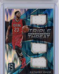 2016-17 Panini Spectra Anthony Davis Triple Threat Materials Patch Card #17 /99