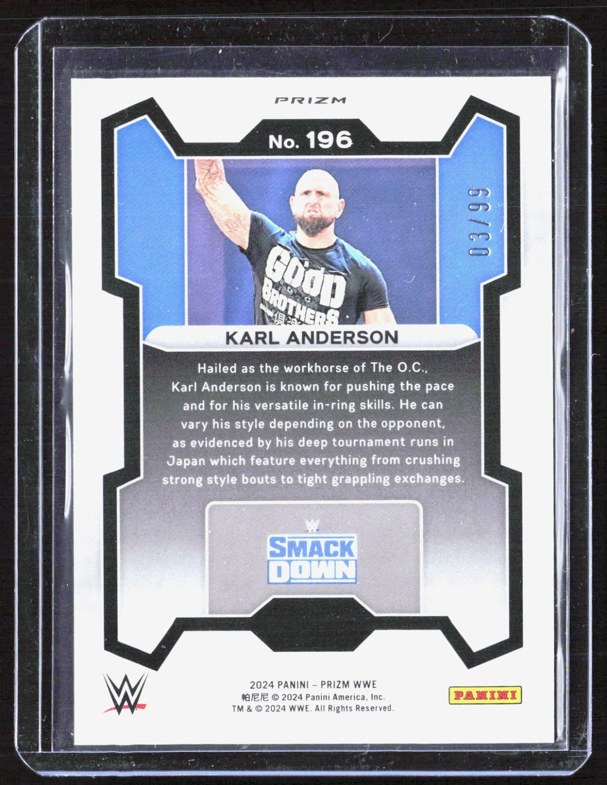 2024 Panini Prizm WWE - Under Card Red Prizms Karl Anderson 196 /99 Wrestling