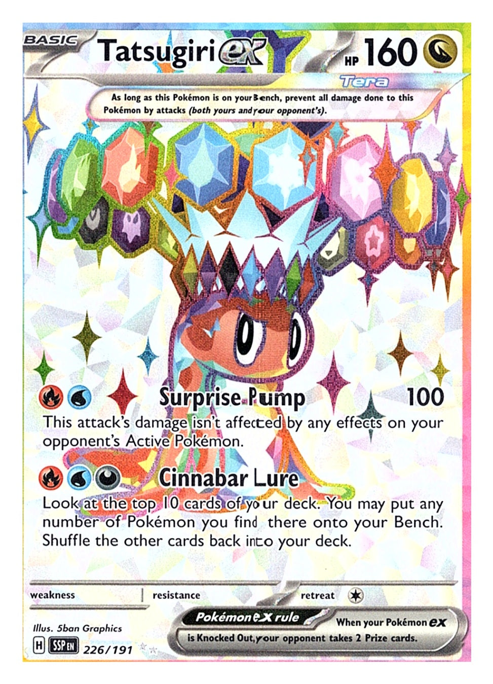 Tatsugiri ex 226/191 - Pokemon SV08: Surging Sparks - Full Art Secret Rare (NM)