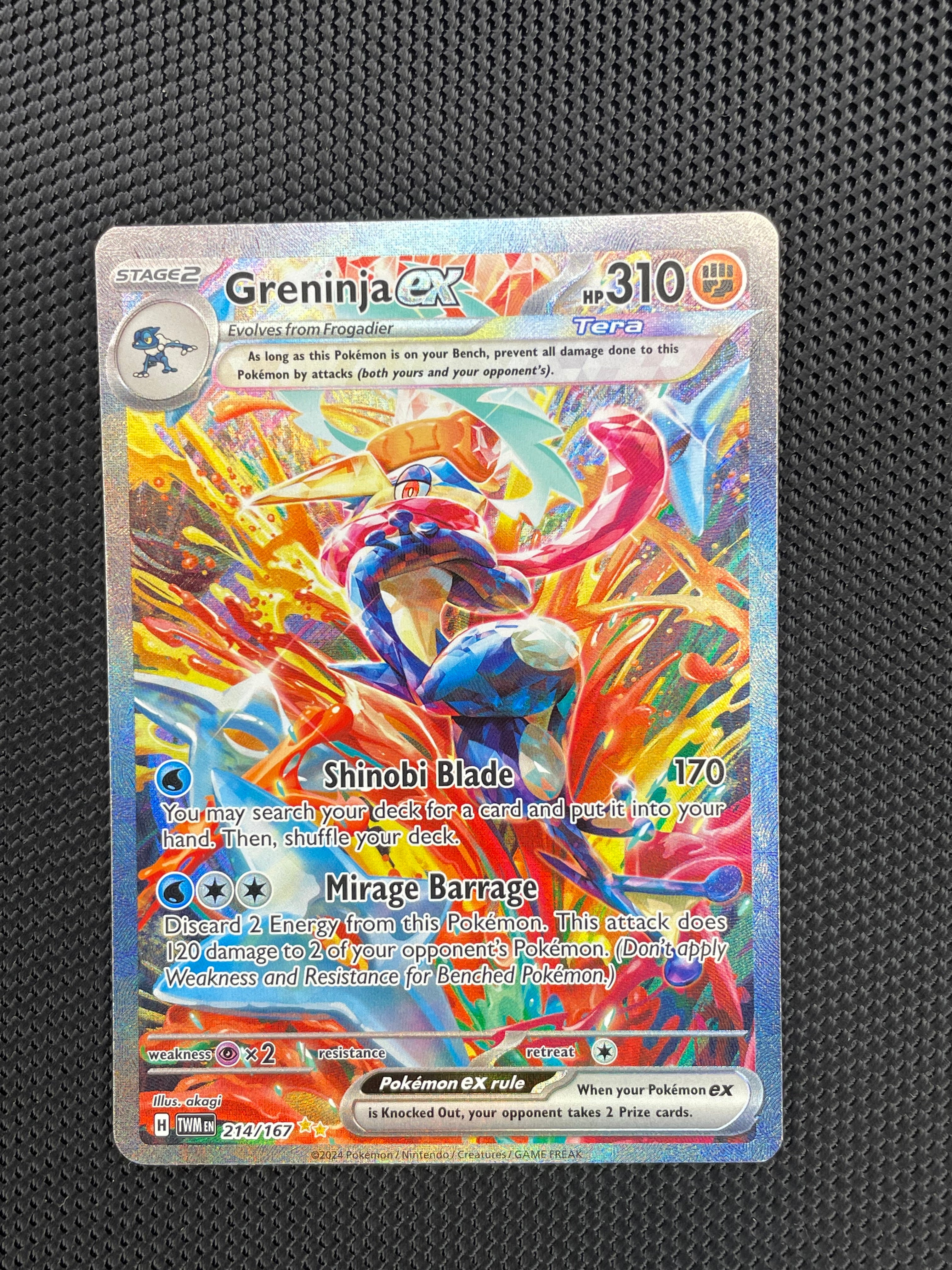 Greninja ex 214/167 Twilight Masquerade Special Illustration Pokémon