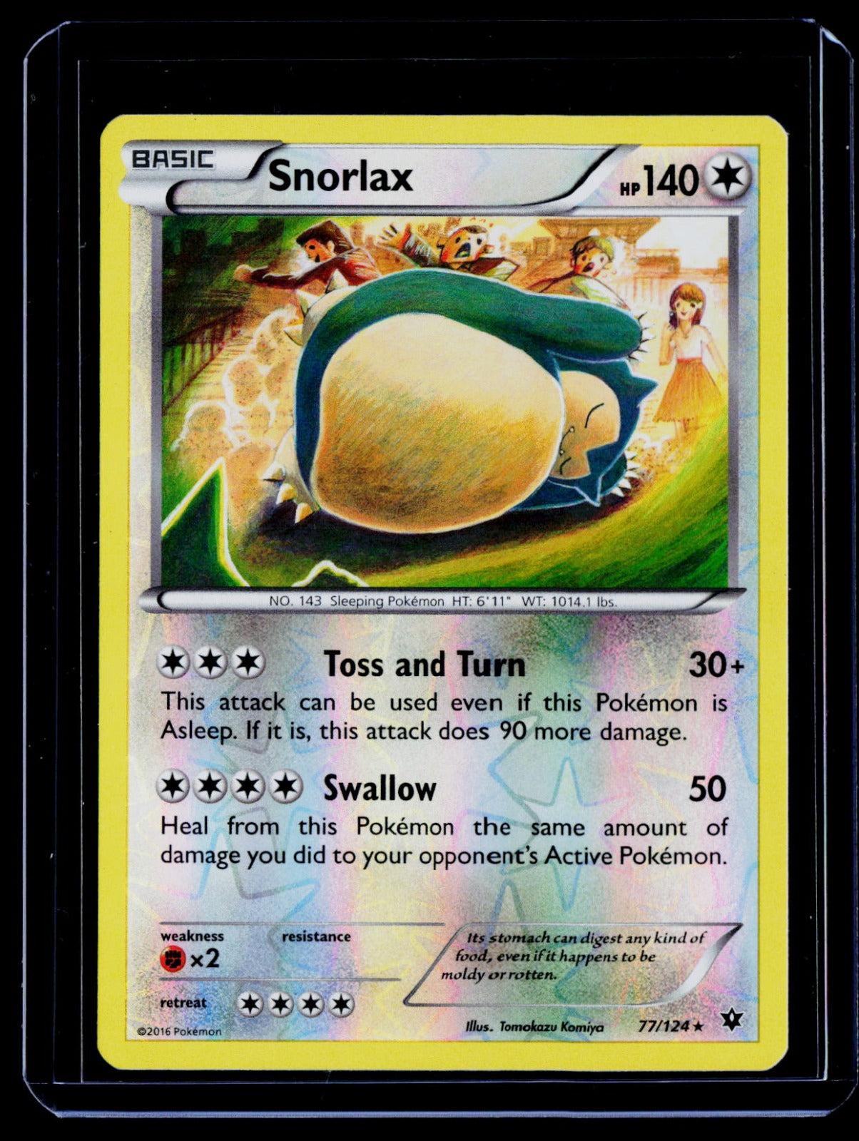 Snorlax Reverse Holo XY - Fates Collide 77/124 NM