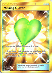 Missing Clover (Secret Rare) Secret Rare SM - Ultra Prism 168/156 NM