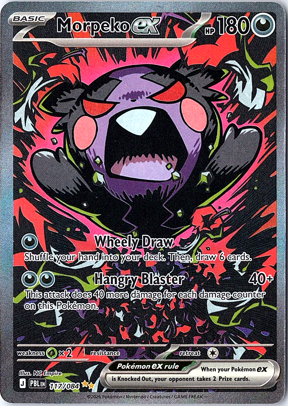 Morpeko ex Special Illustration Rare ME05: Pitch Black 117/084 NM