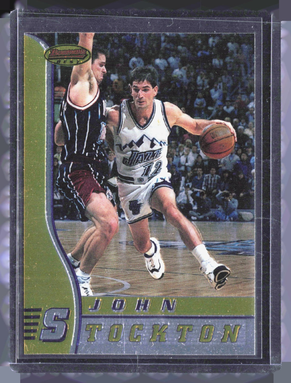1996-97 Bowman's Best John Stockton 30 Basketball Utah Jazz