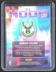 2023-24 Hoops Premium Stock - Hoopla Damian Lillard 2 Basketball Milwaukee Bucks