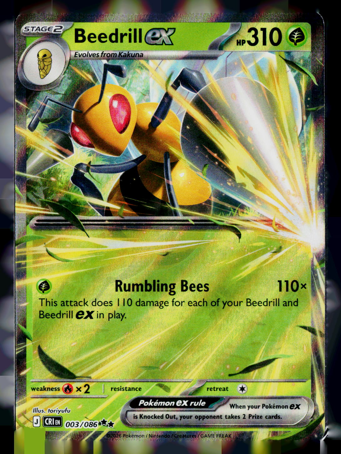 Beedrill ex CRI 003/086 Holo NM
