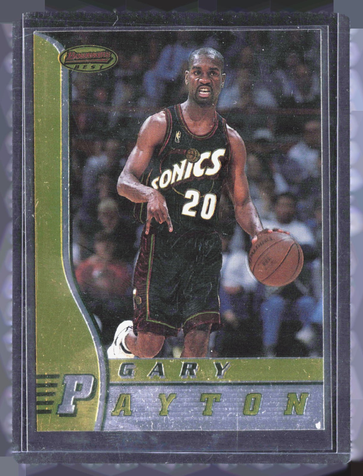 1996-97 Bowman's Best Gary Payton 22 Basketball Seattle SuperSonics