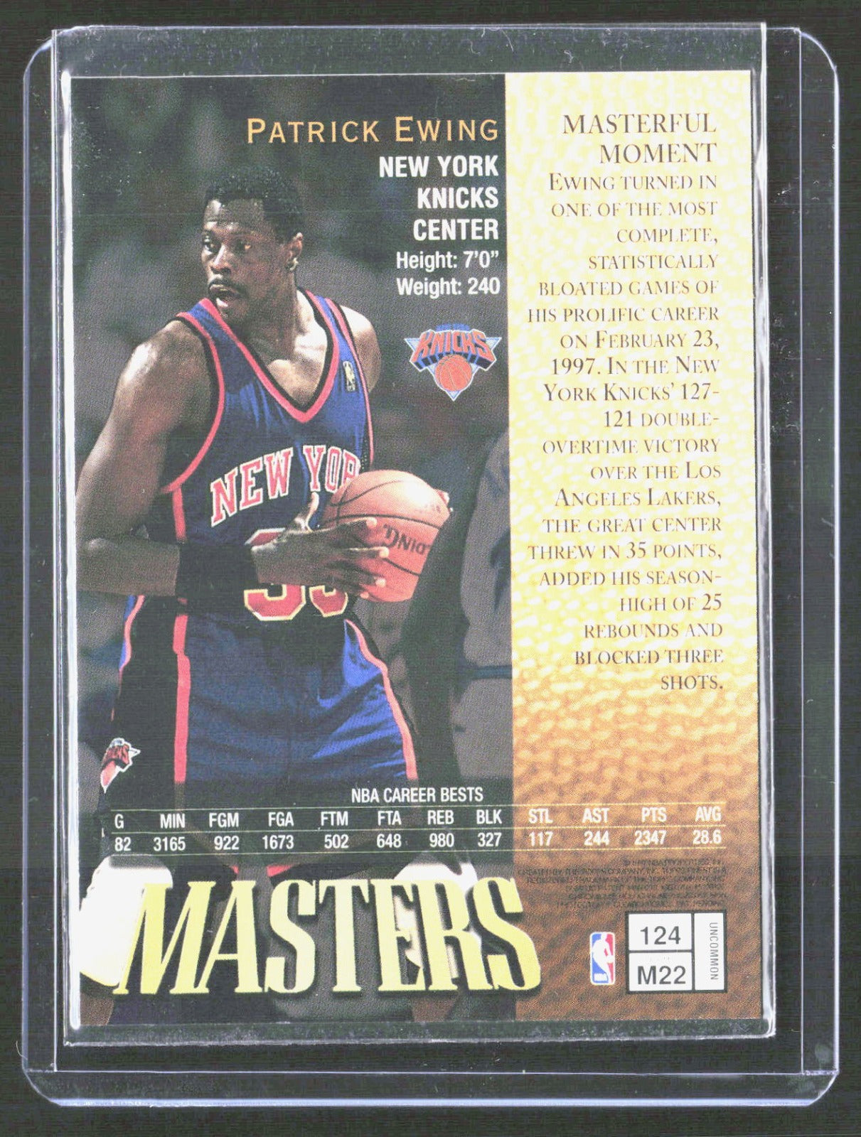 1997-98 Finest Patrick Ewing 124 Basketball New York Knicks