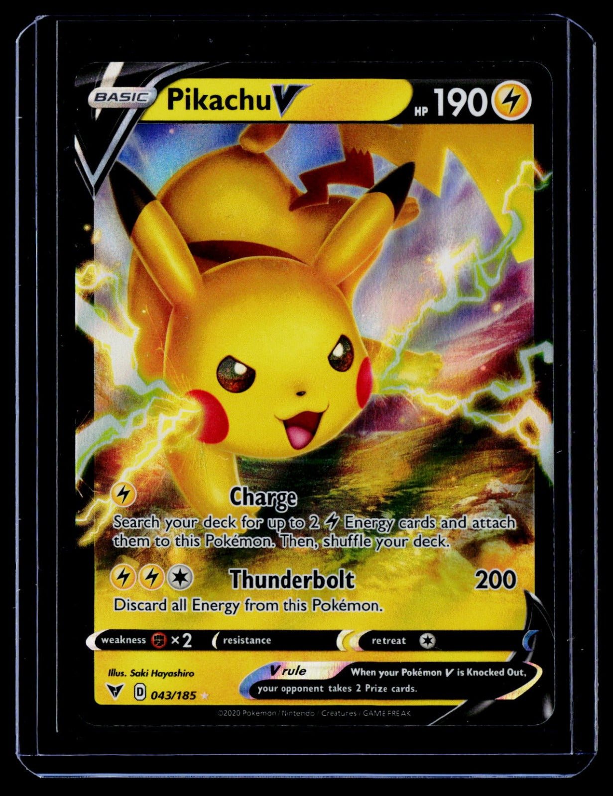 Pikachu V Holo SWSH04: Vivid Voltage 043/185 NM
