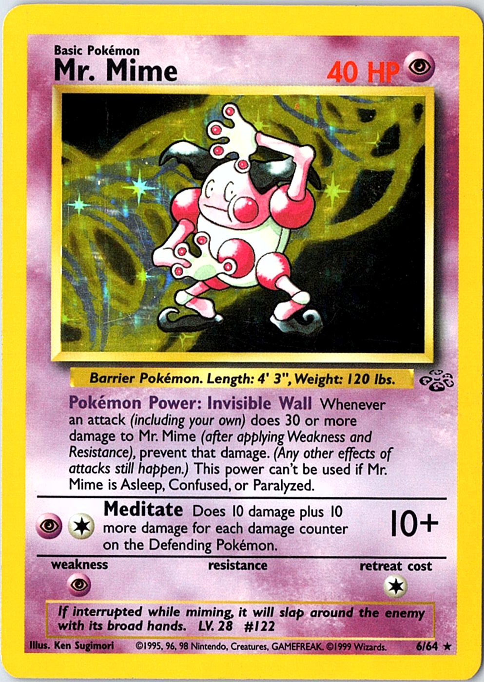 Mr. Mime (6) Holo Rare Jungle 06/64 LP