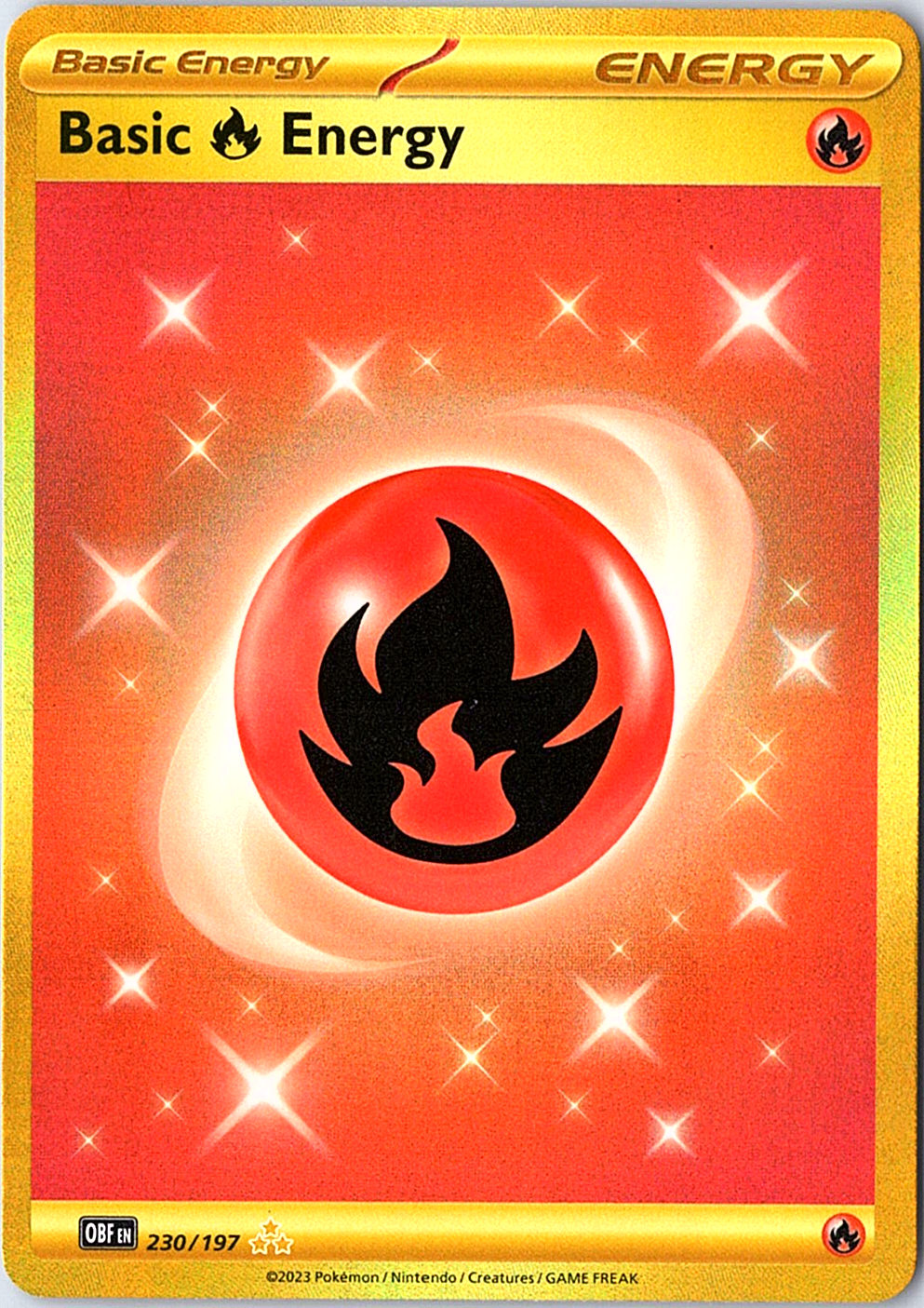 Basic Fire Energy Hyper Rare SV03: Obsidian Flames 230/197 NM