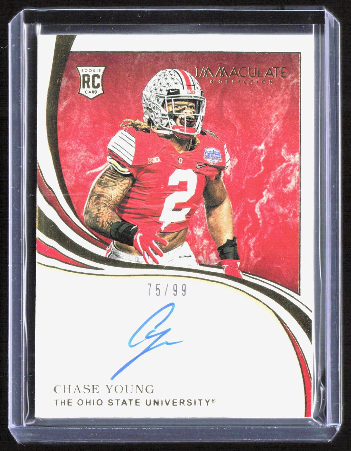 2020 Panini Immaculate Collection Collegiate Chase Young Rookie Auto 101 /99