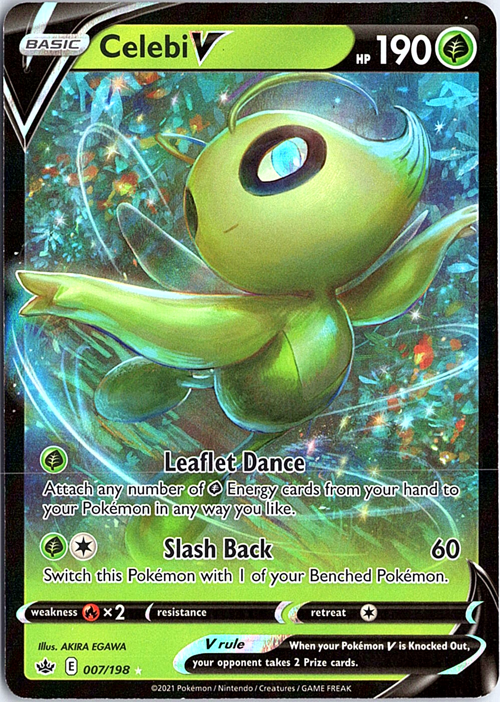 Celebi V Ultra Rare SWSH06: Chilling Reign 007/198 NM