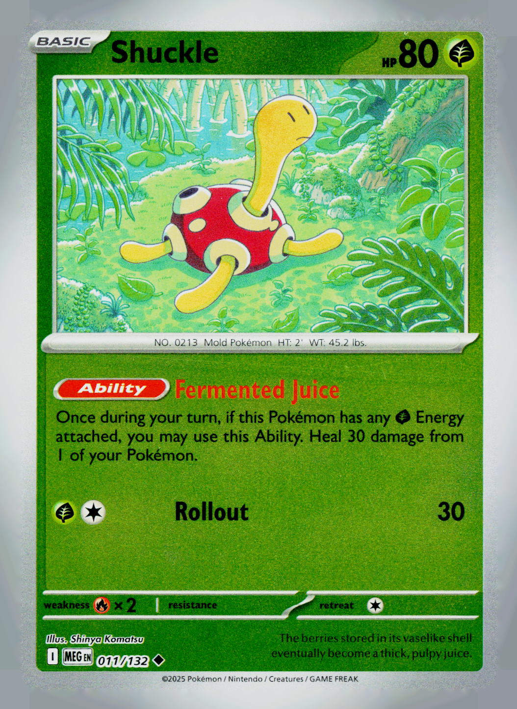 Shuckle MEG 011/132 Reverse Holo NM