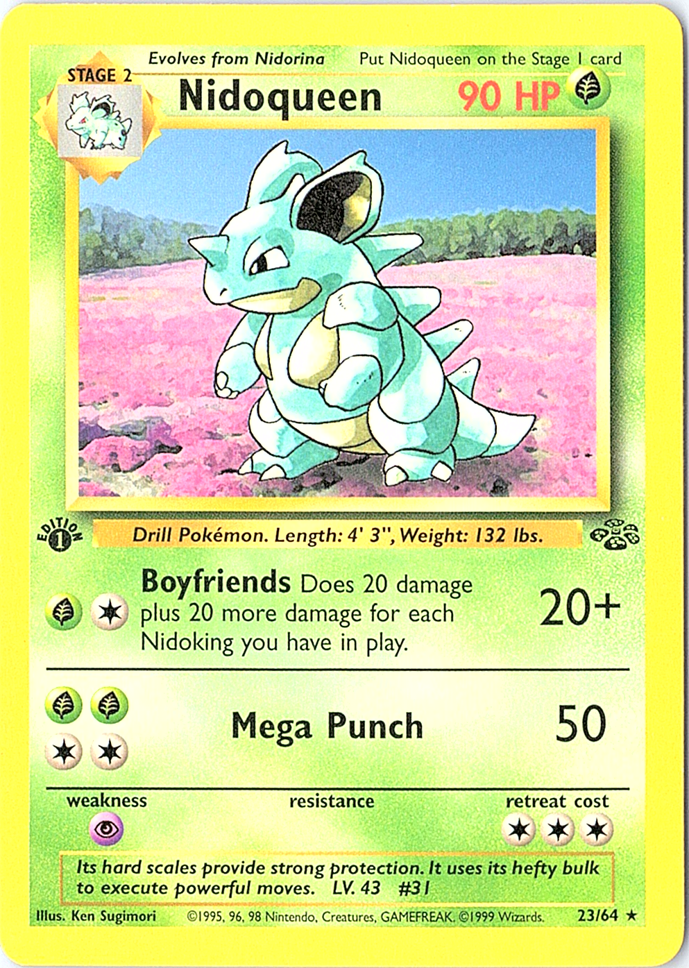 Nidoqueen (23) Rare Jungle 23/64 NM