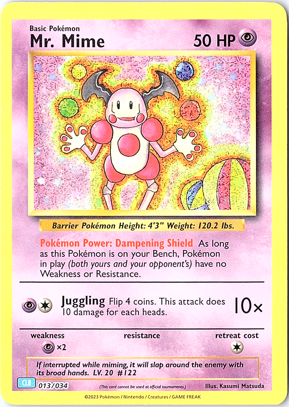 Mr. Mime Classic Collection Trading Card Game Classic 013/034 NM