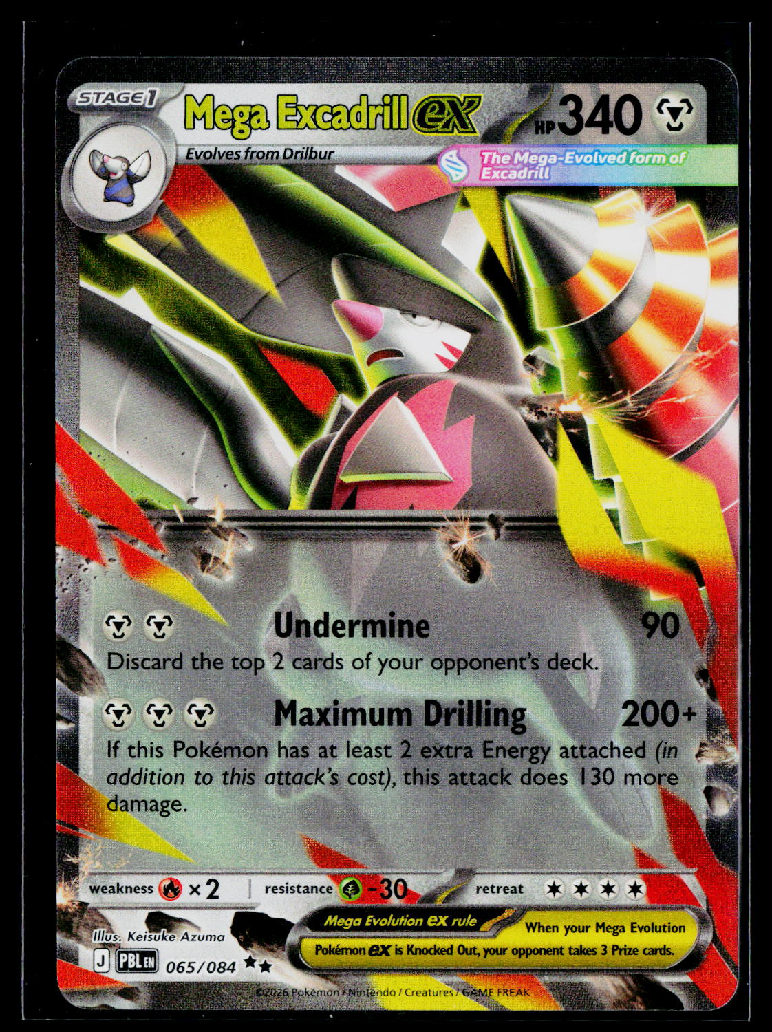 Mega Excadrill ex PBL 065/084 Holo NM