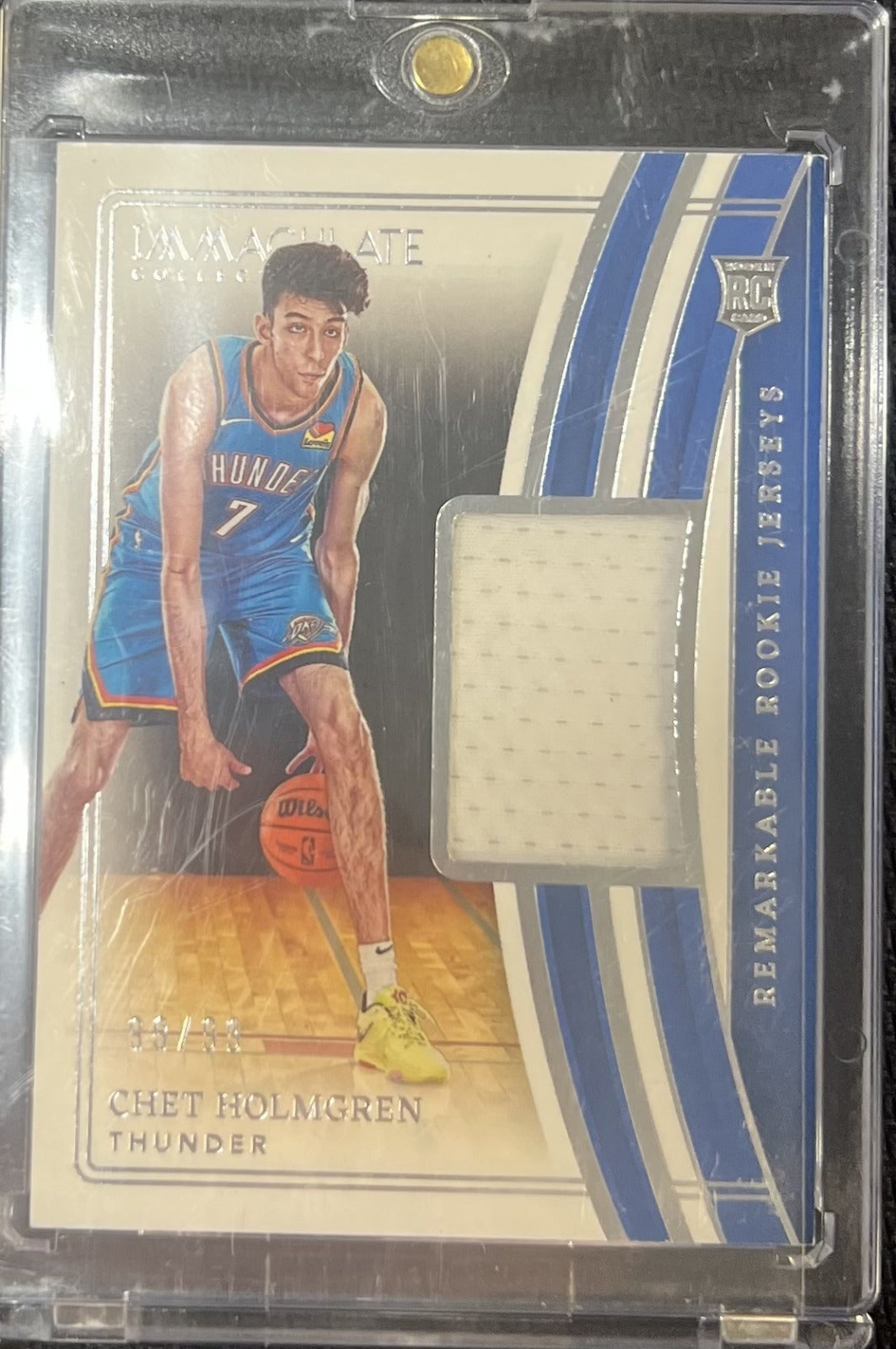 Chet Holmgren Panini Immaculate Collection - Remarkable Rookie Jerseys RJ-HOL NM