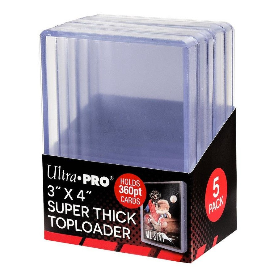 Ultra Pro 3" x 4" Super Thick Clear 360PT Toploader 5 Pack