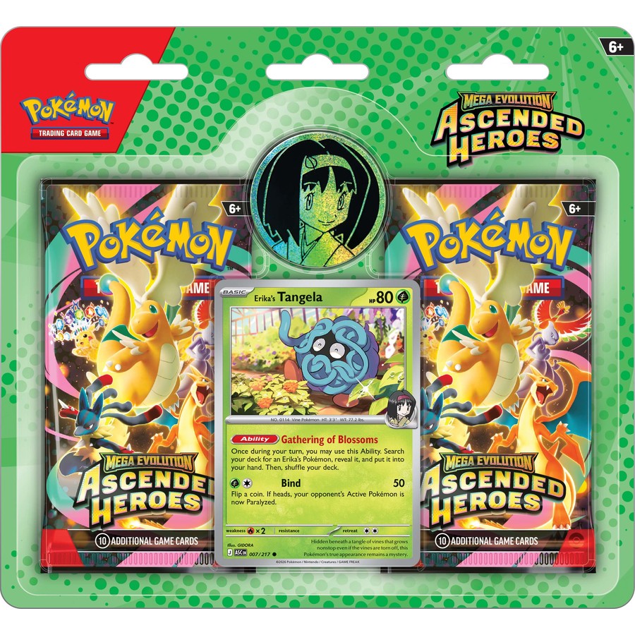 Pokemon TCG: Mega Evolution One Pack - Ascended Heroes Collection - Erika & Larry - Assorted