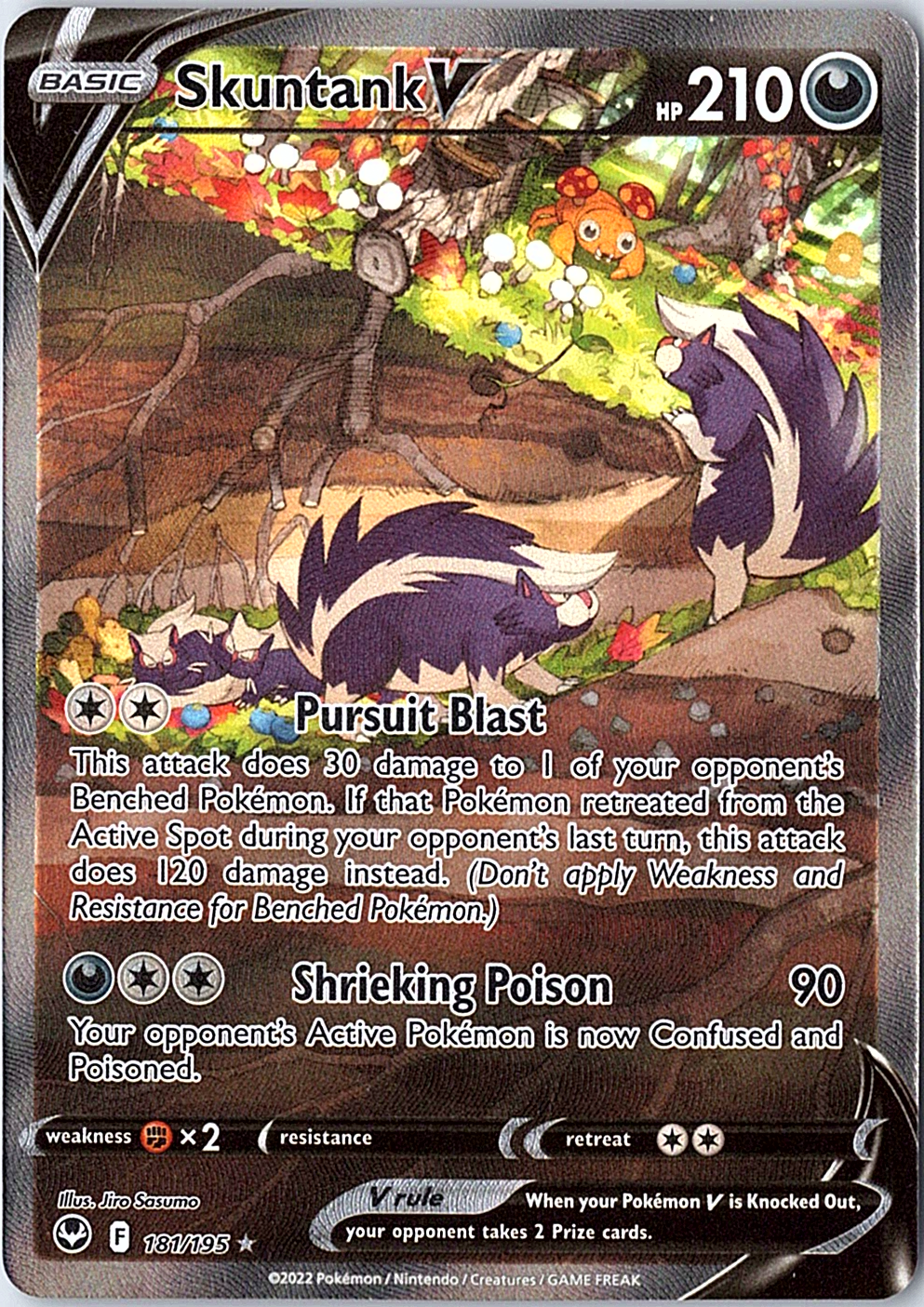 Skuntank V (Alternate Full Art) Ultra Rare SWSH12: Silver Tempest 181/195 NM