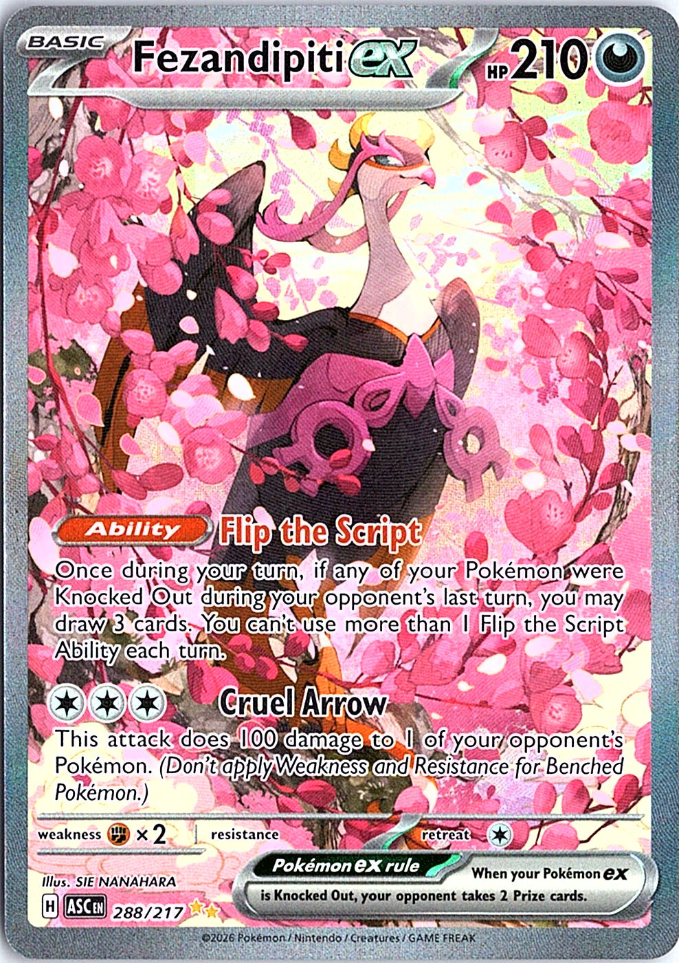Fezandipiti ex Special Illustration Rare ME: Ascended Heroes 288/217 NM
