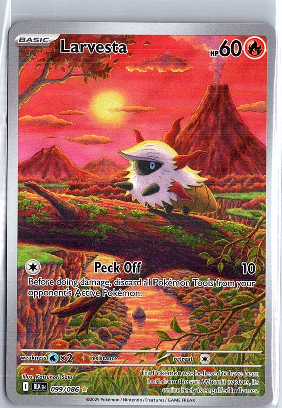 Larvesta Illustration Rare SV: Black Bolt 099/086 NM