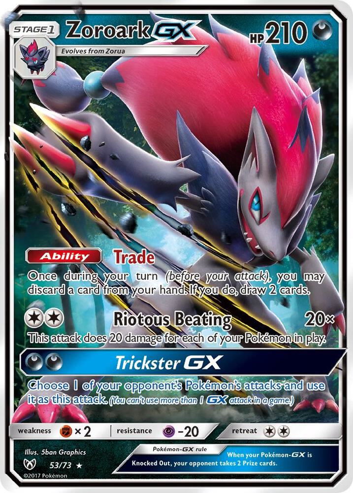 Zoroark GX Ultra Rare Shining Legends 53/73 NM