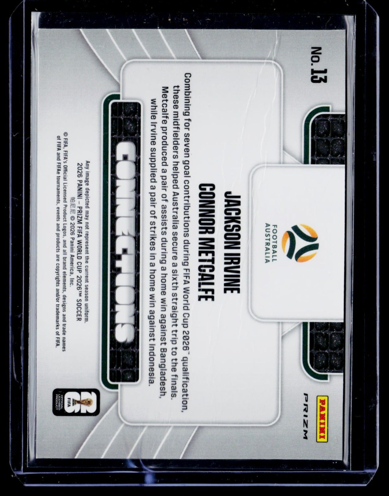 Jackson Irvine / Connor Metcalfe Panini Prizm FIFA World Cup Connections 13 Poor