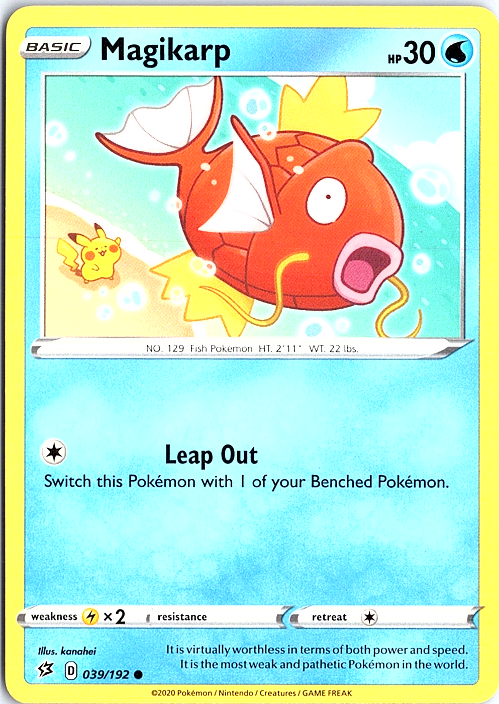 Magikarp Common SWSH02: Rebel Clash 039/192 NM
