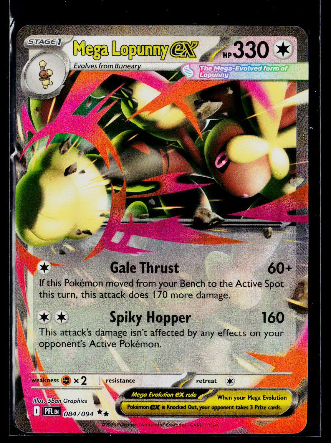 Mega Lopunny ex PFL 084/094 Holo NM