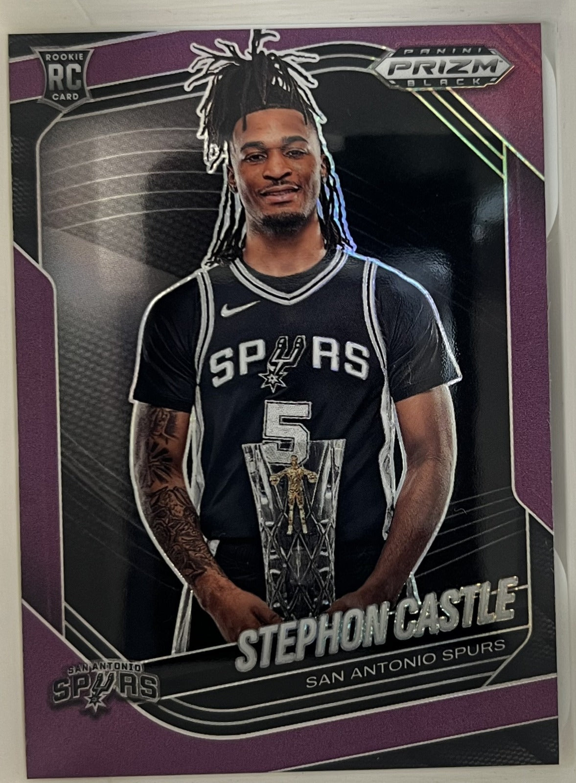 Stephon Castle Panini Prizm Black - Purple Prizms 96 NM