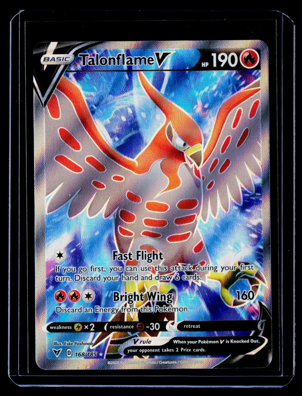 Talonflame V (Full Art) Holo SWSH04: Vivid Voltage 168/185 NM