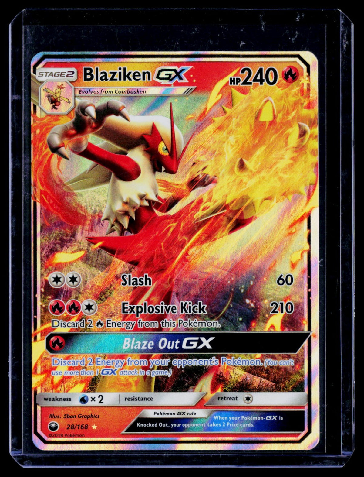 Blaziken GX Holo SM - Celestial Storm 28/168 LP