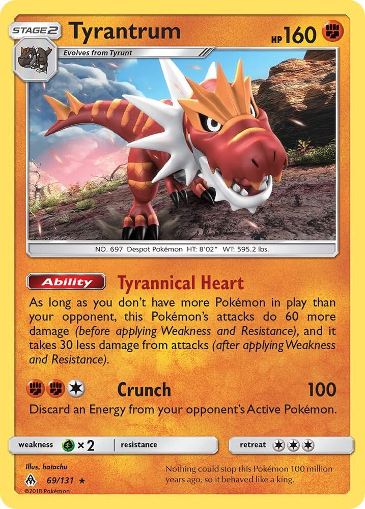 Tyrantrum Holo Rare SM - Forbidden Light 69/131 NM