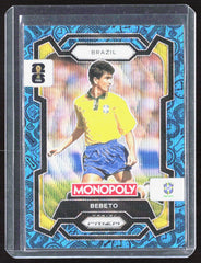 2026 Panini Prizm Monopoly FIFA World Cup - Four Corners Blue Wave Prizms Bebeto